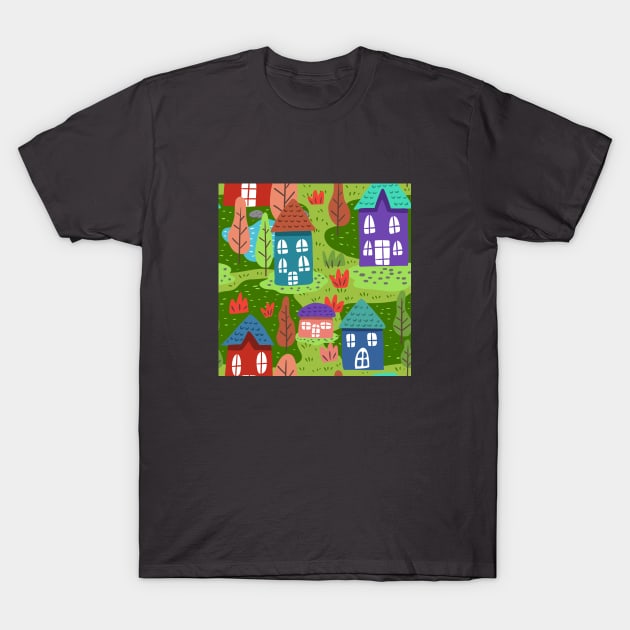 happy neighbors house T-Shirt by Yafieg